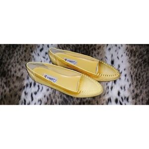 Yellow Snakeskin Loafer Size 8.5M NEW With Box